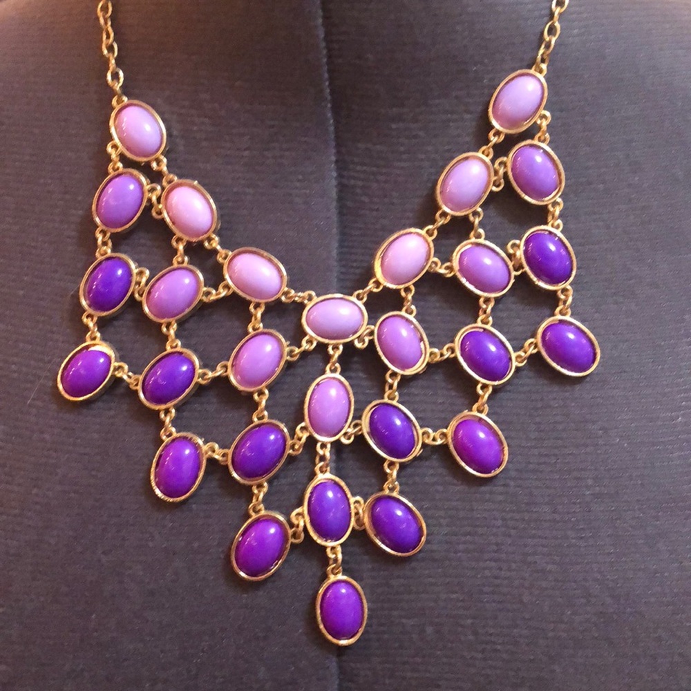 Purple statement necklace